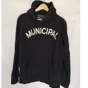 MUNICIPAL Origin 300 Hoodie Pullover Black Natural Graphic OG  L